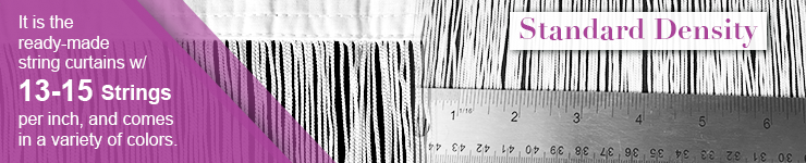 Standard density string Fringe Curtains