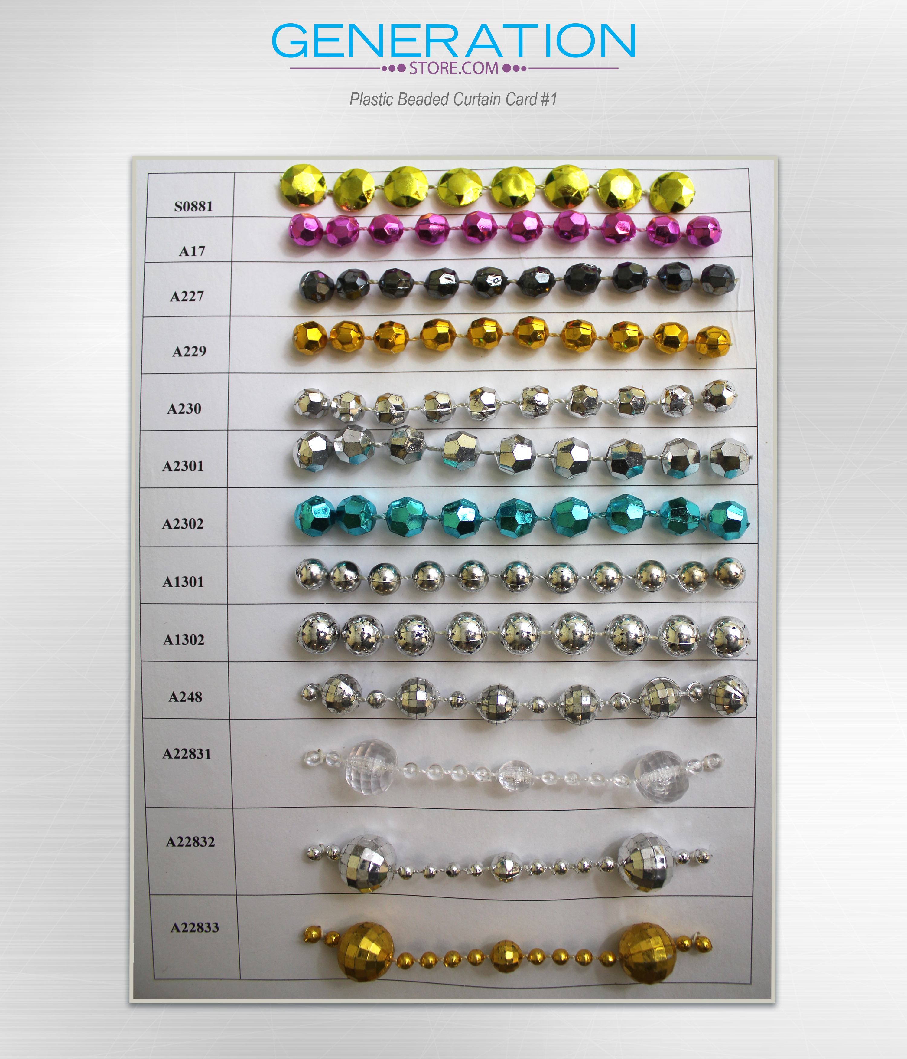 Acrylic beads sampler 