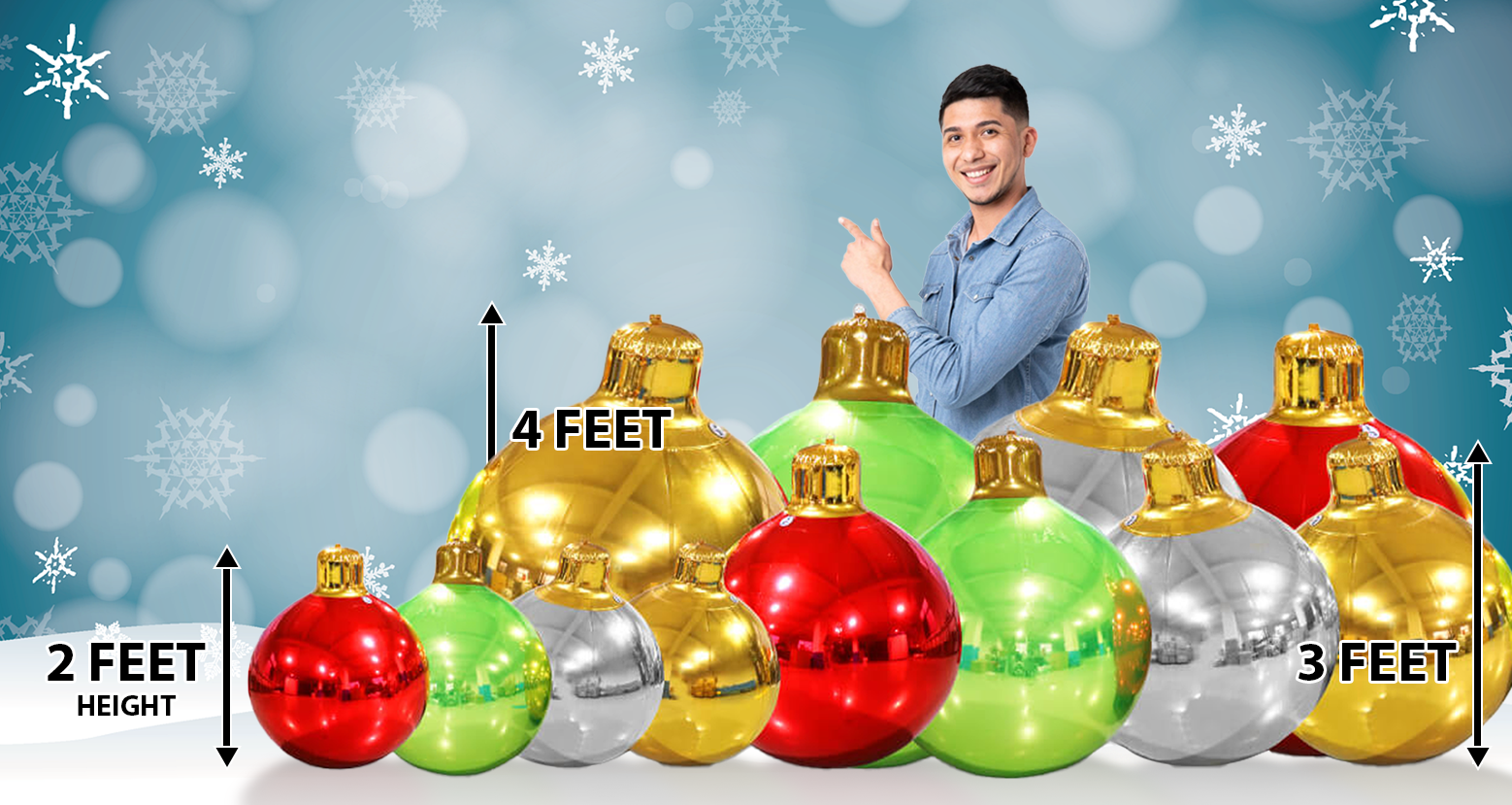 Giant Inflatable Christmas Ornaments