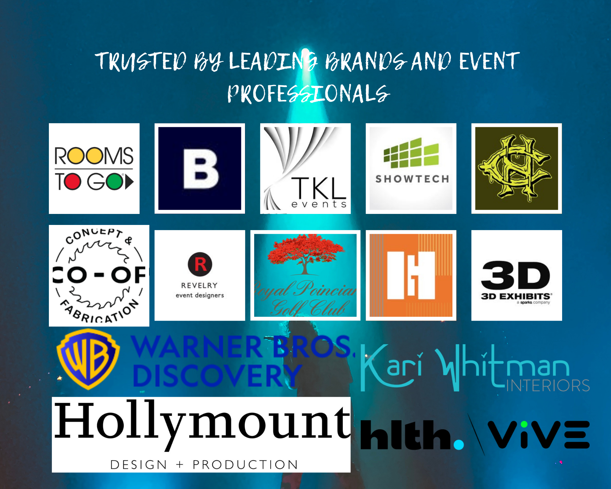 Trusted by event planners, trade show coordinators, and venue decorators nationwide.